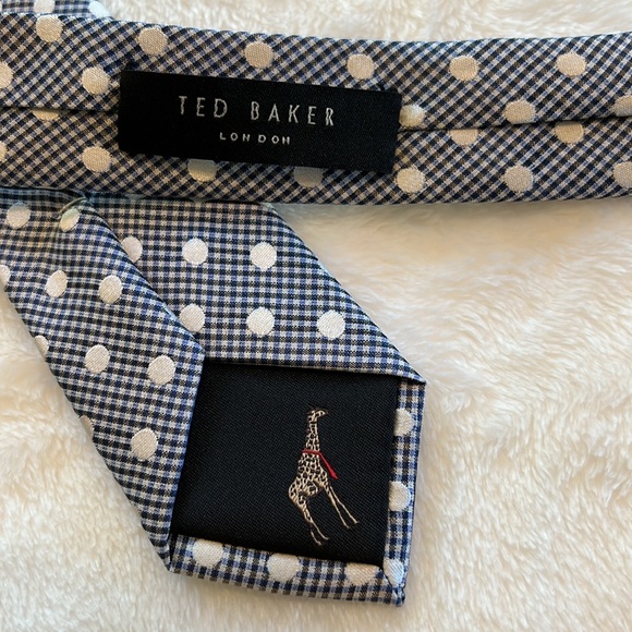 TED BAKER Blue Polka Dot Tie - Picture 2 of 6